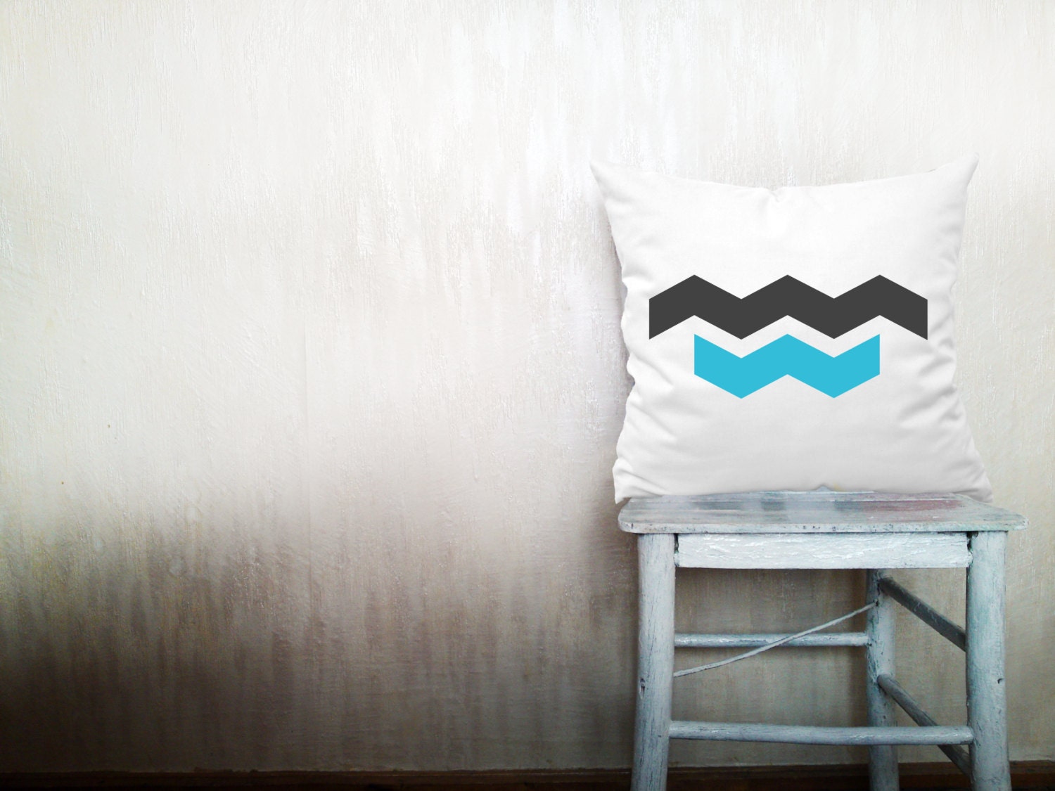 Chevron pillow decorative throw pillow geometric pillow cover white cotton toss arrow pillow case rustic bedding set 18x18 inches ohtteam