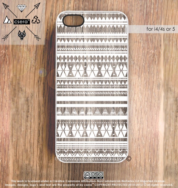 iPhone5 Case Wood Print - iPhone 4S Case, Aztec iPhone Case Rubber Silicone or Plastic iPhone 4 Case, Tribal iPhone 4 Case, iPhone 5 Cover