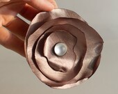 Boutique Flower, Hair Flower, Pewter Floral Hair Clip, Elegant Hair Clip, Boutique, Hair Accessories, Floral Accessories