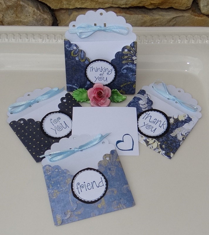 Mini Love Notes - Thinking of You Love Notes - Blue Note Cards - Thank You Note - Mini Love Notes Assortment Set