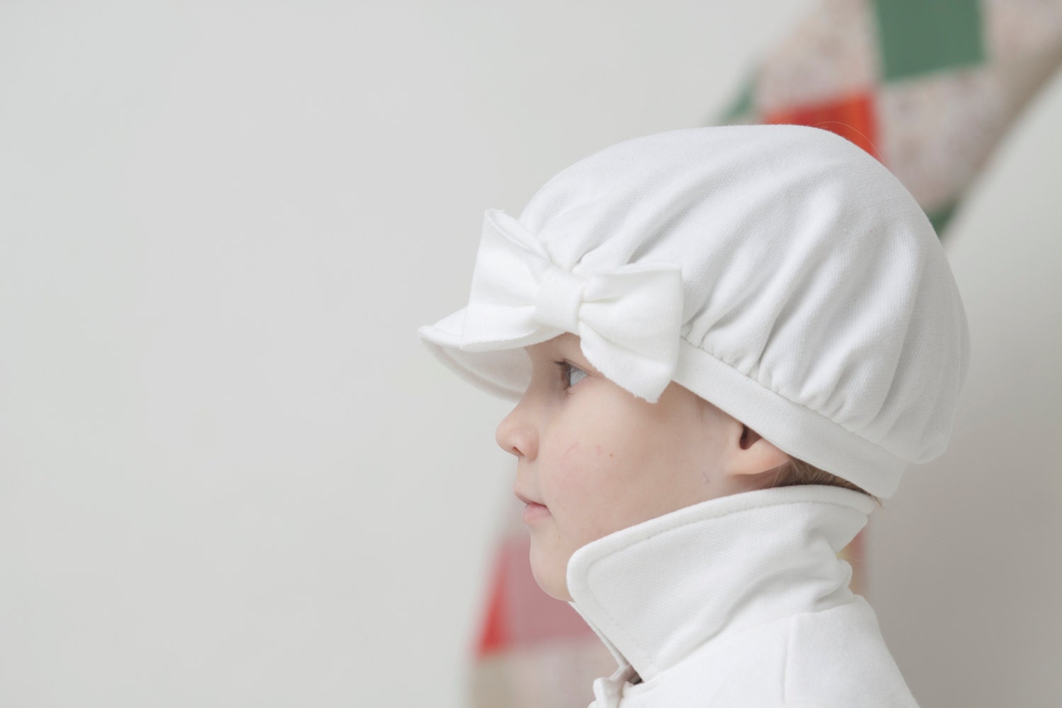Girls beret hat toddler girls Spring hat White hat