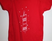 Children's Screen-Printed Firework Short-Sleeve Onesie