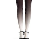Ombre tights ivory - black
