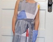 Una dress from upcycled fabric for girls