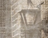 Printable Journal Page,Photograph, Lamp Post, Sepia, 8 x 10 JPG Download, Scrapbooking Paper, Digital Art