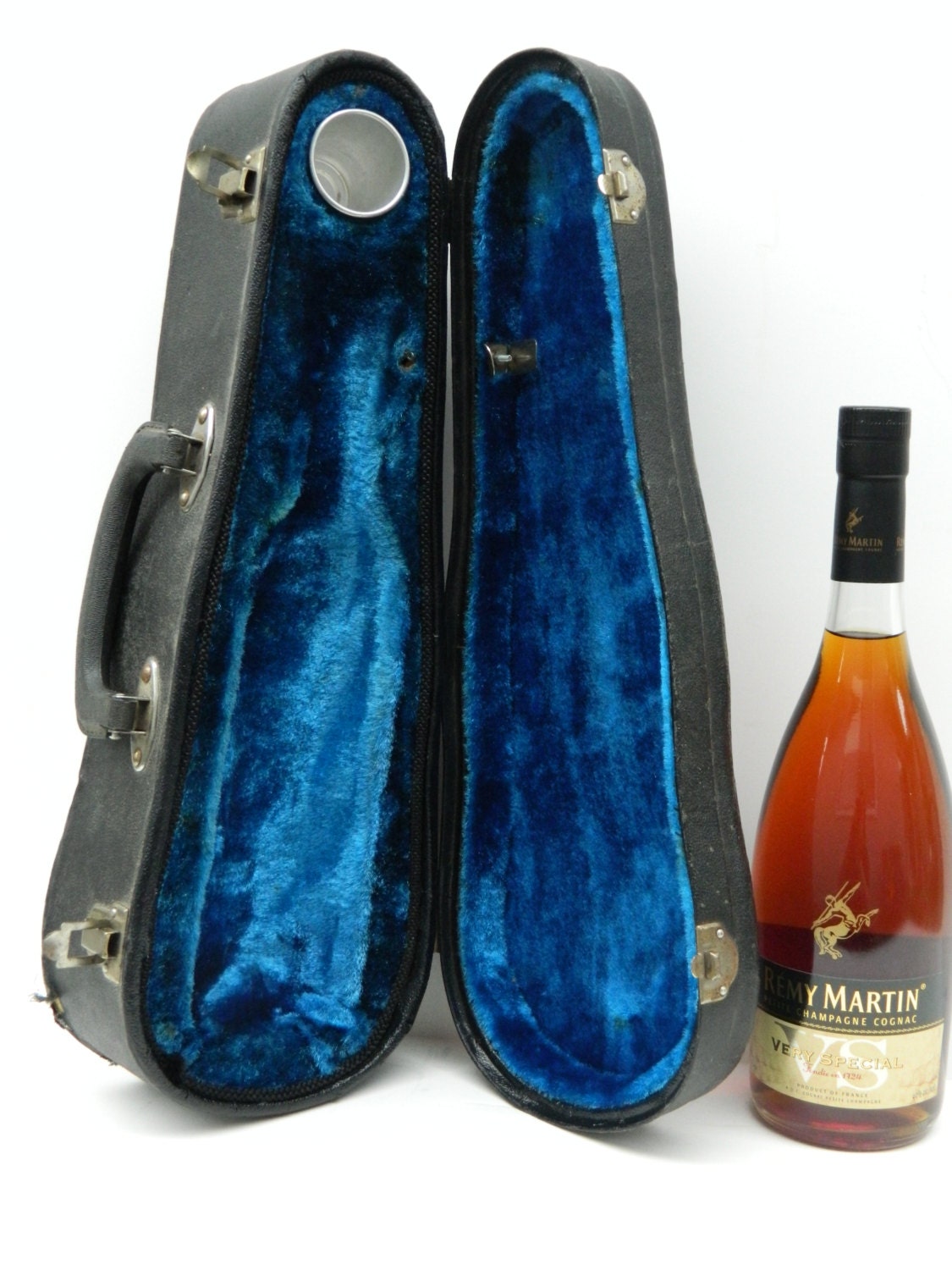 Musical Wine Liquor Bottle Violin / Guitar by QuirkyCrowsVintage