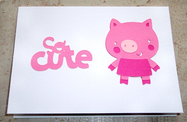 So Cute Piggy Blank Card