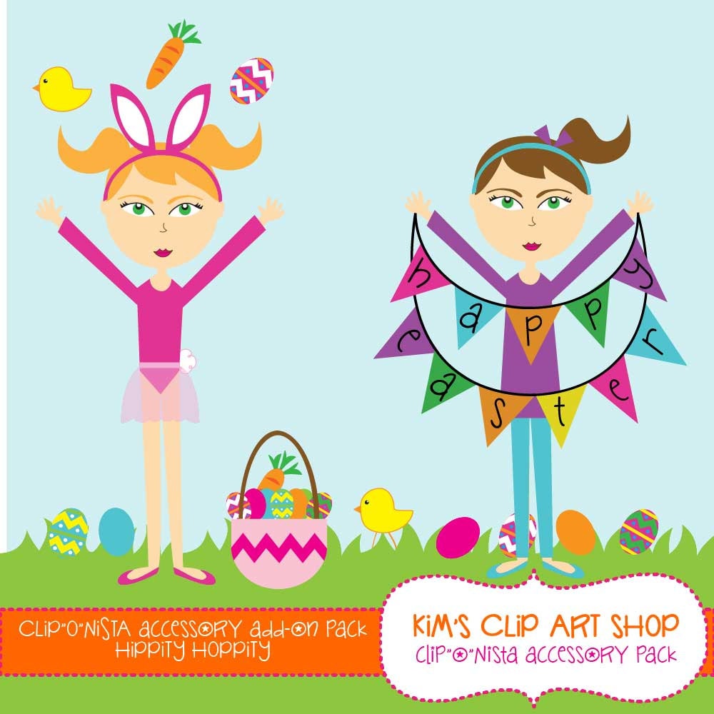 Girls Easter Dress and Easter clip art collection clipart, clip art, Easter bunny, Easter clothing Il_170x135