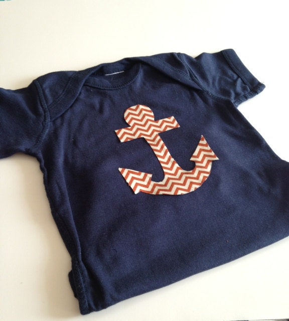 Anchor Baby Clothes // Newborn Baby Clothes // Navy Red Chevron Anchor Clothes Clothing Cute // Nautical // Newborn Baby Clothes Onesie