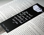 Pride and Prejudice Bookmark - Jane Austen Quote, Literary Quote Print - Black and White -  Pride and Prejudice Word Art Bookmark