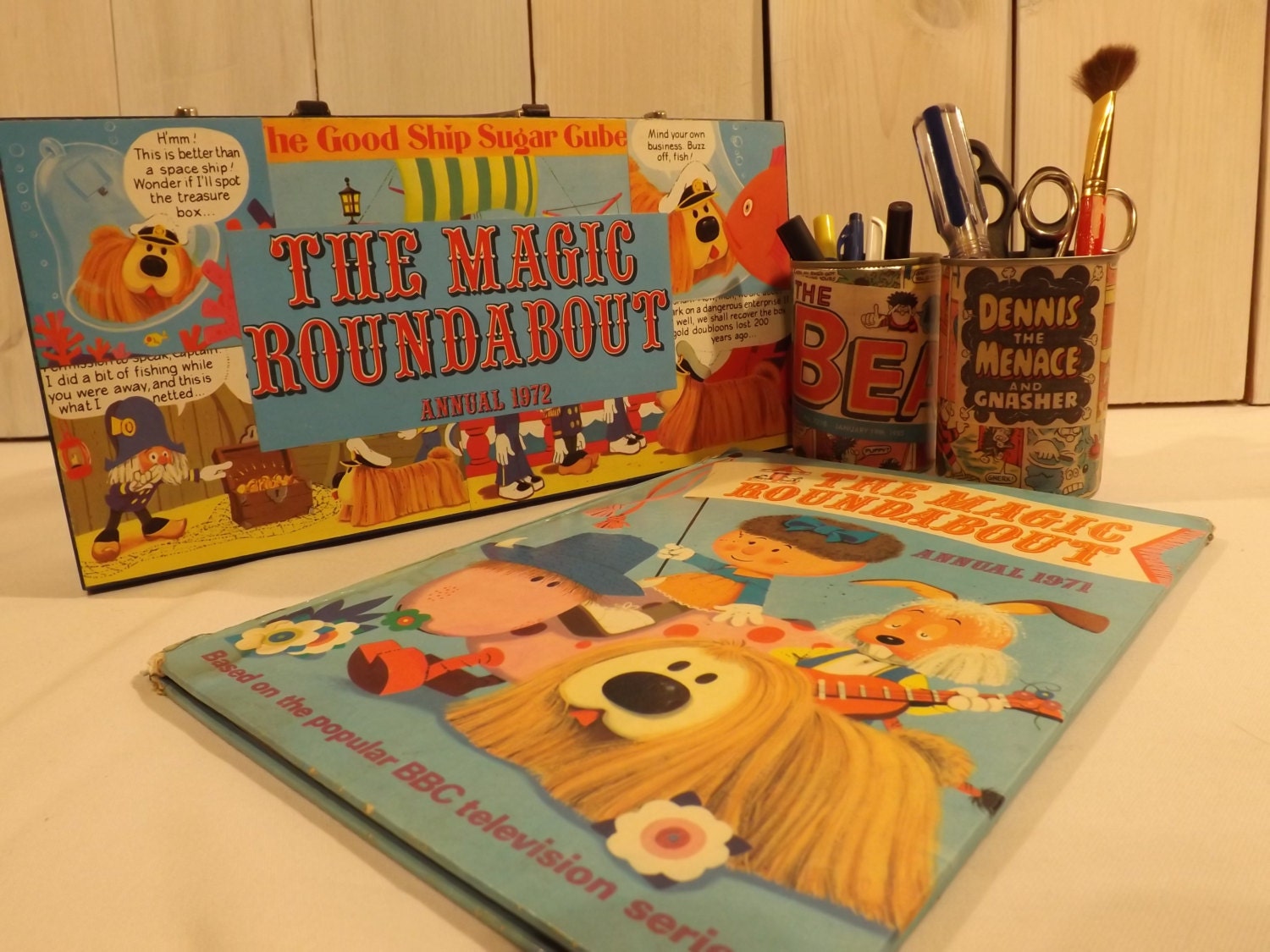 SALE 10% OFF-Wooden "Magic Roundabout" Decoupage Case