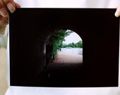 London Photography 5x7 Fine Art Photography Print - Tunnel Photograph, Kensington Gardens Lake Picture, Park, Black, Green - Dreamy Decor