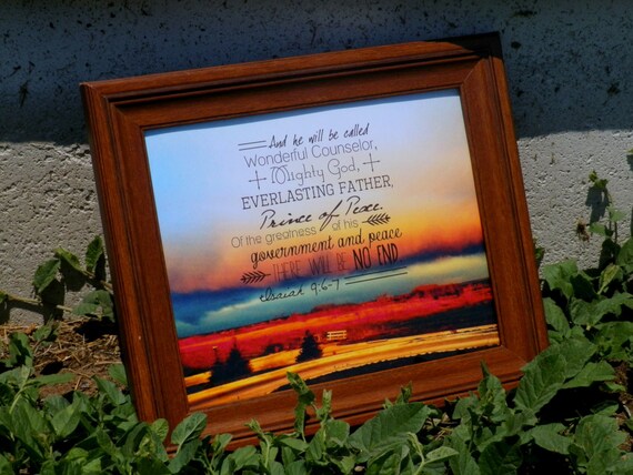 Isaiah 9:6-7 photographic 5x7" art print
