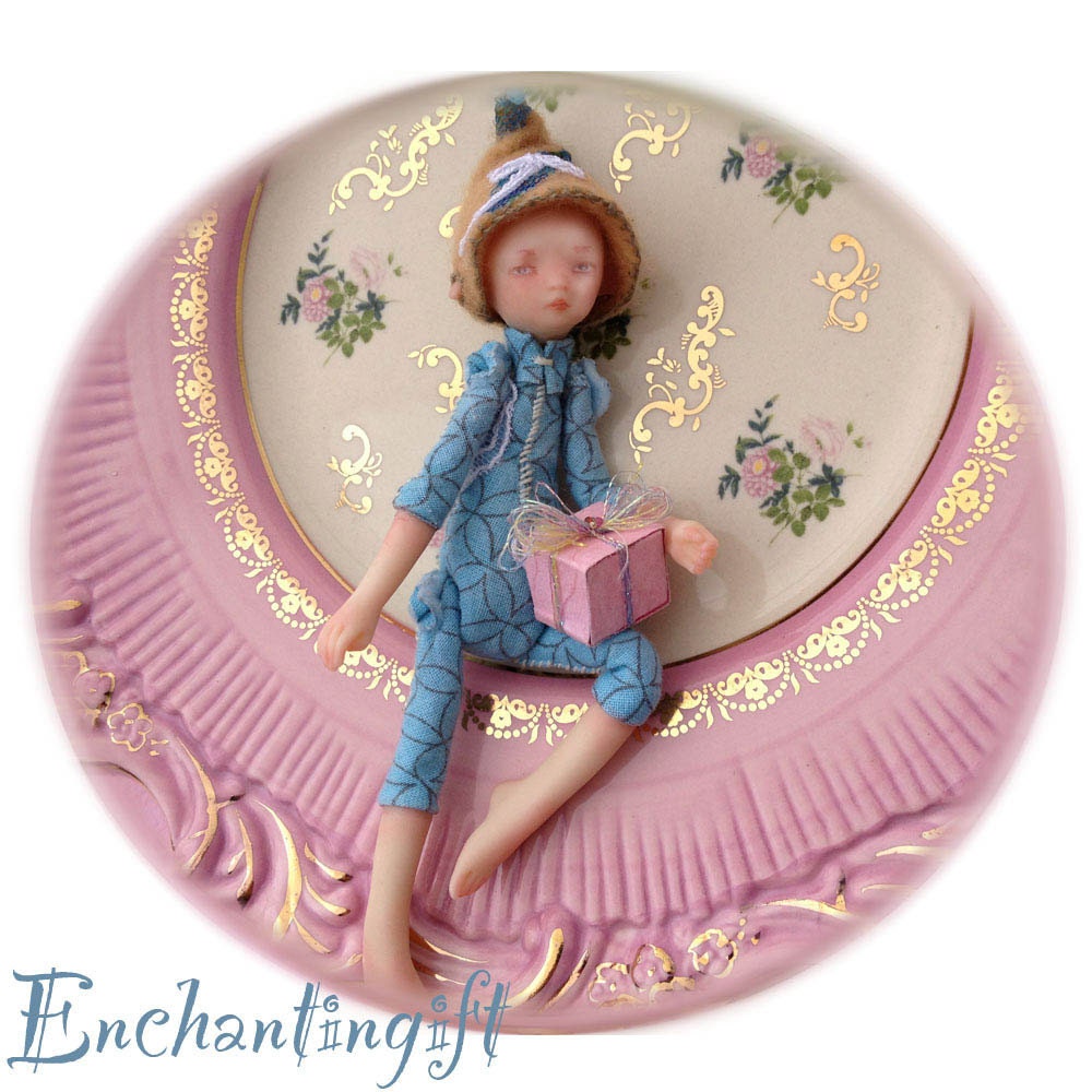 Darling fairy elf posable soft bodied art doll handmade with love and sparkle