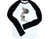 SALE - Mens Long Sleeve Shirt - Guys Baseball Raglan Tee - Clothing for Man