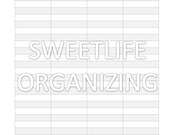 FOOD INVENTORY - Menu Planning Organizing Printable -  PDF Digital Instant Download
