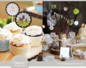 Woodland Shower Printable Baby Shower Party Package by tania's design studio