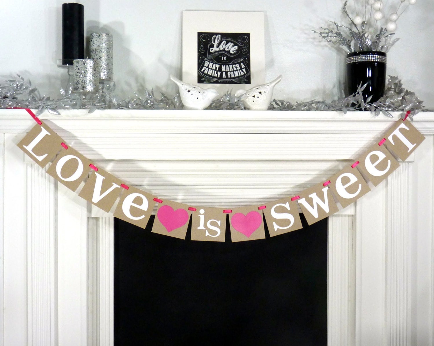 Love is Sweet Wedding Banner/ Wedding Decoration/ Garland/ Bridal Shower / Photo Prop- Signage/ Reception Decor/ You Choose the Colors