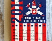 BBQ, 4th of July, Brew Party, Independence Day, Invite, Labels, Beer Caps, invitations