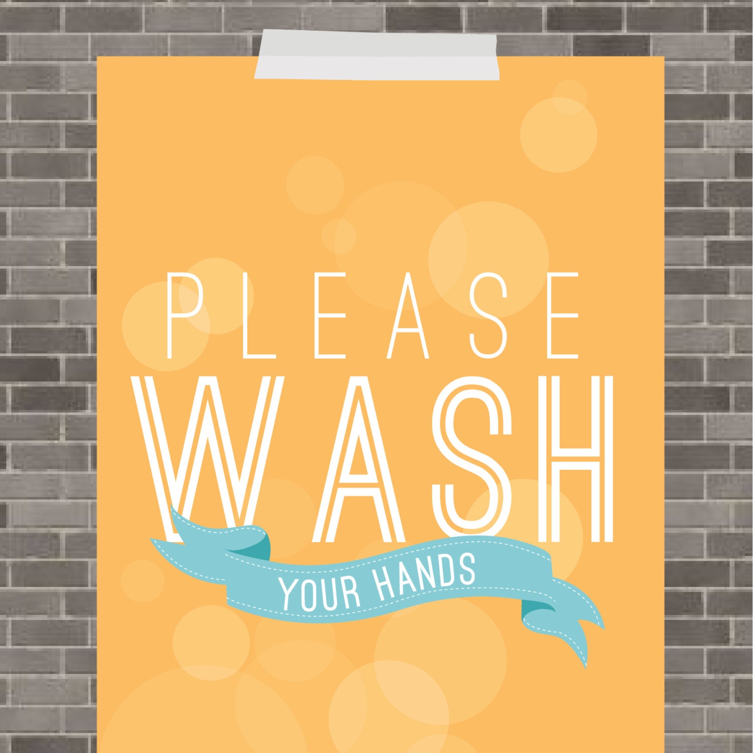 5 x 7 Bathroom Manners Art - Digital Ready to Print