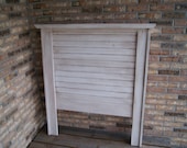 White Shabby Chic Rustic Twin Headboard.  .  Would make a great kids bed.