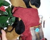 XS Handmade Dog Jacket for Dinky Dogs Puppies Burgundy Corduroy Retro JAPAN