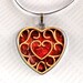 Heart Container Pendant, Piece of Heart, Legend of Zelda Inspired Heart Necklace, Zelda Inspired Jewelry, Charm, Ocarina Inspired, Geekery
