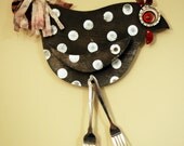 Hen, Original Found Object Wall Art