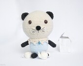 free shipping - Cat Crochet Toy Stuffed toy Amigurumi with a little bell