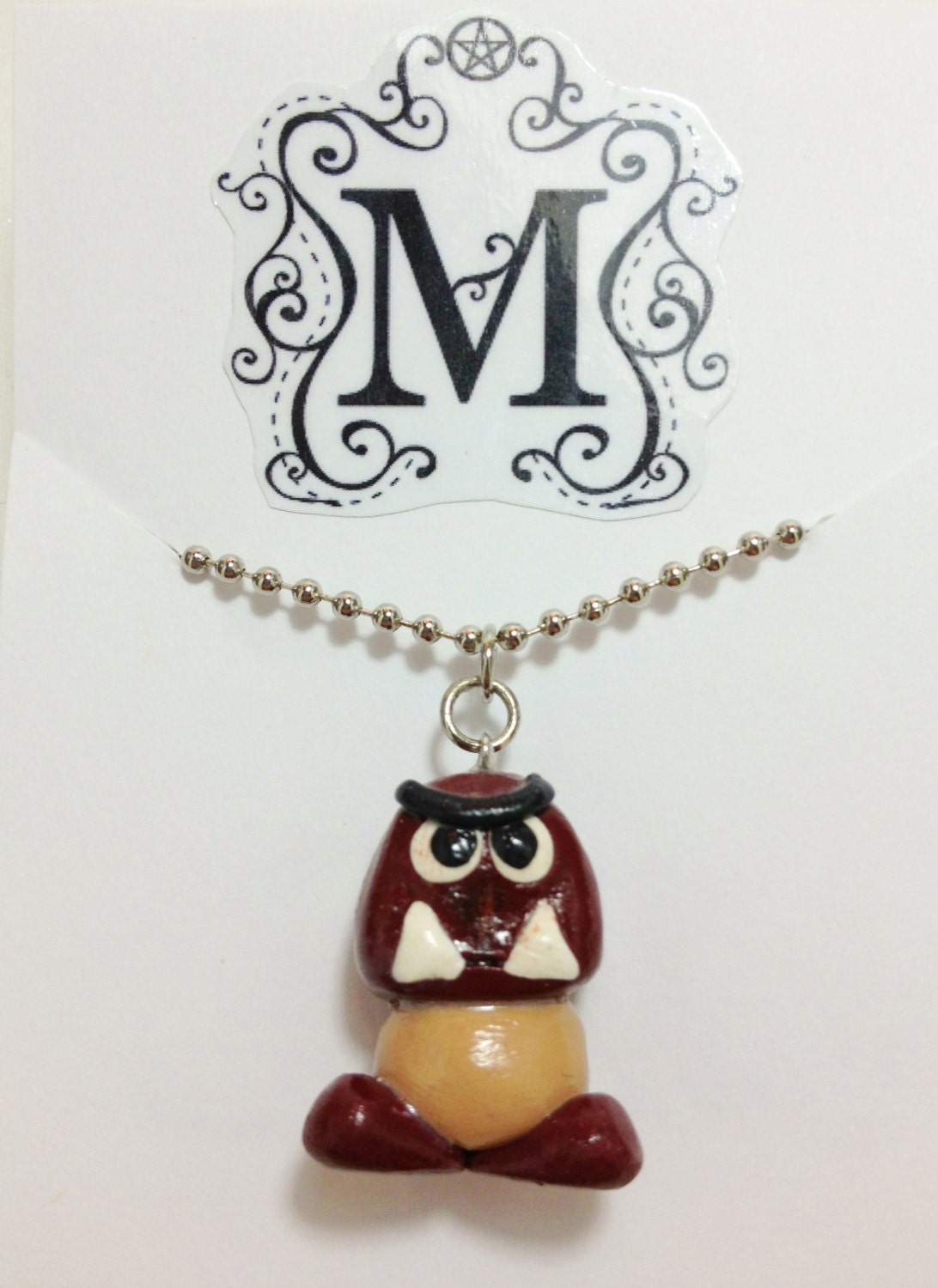 Super Mario Goomba Inspired Pendant Kawaii