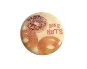 Donutz, pinback button of original design by Anna Tillett Designs