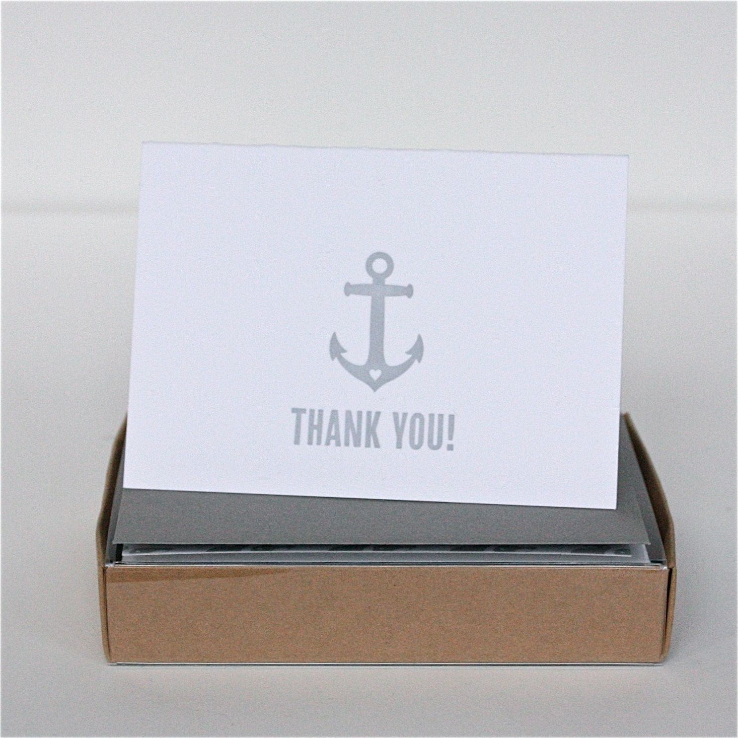 Pewter Anchor Thank You Letterpress Box Set