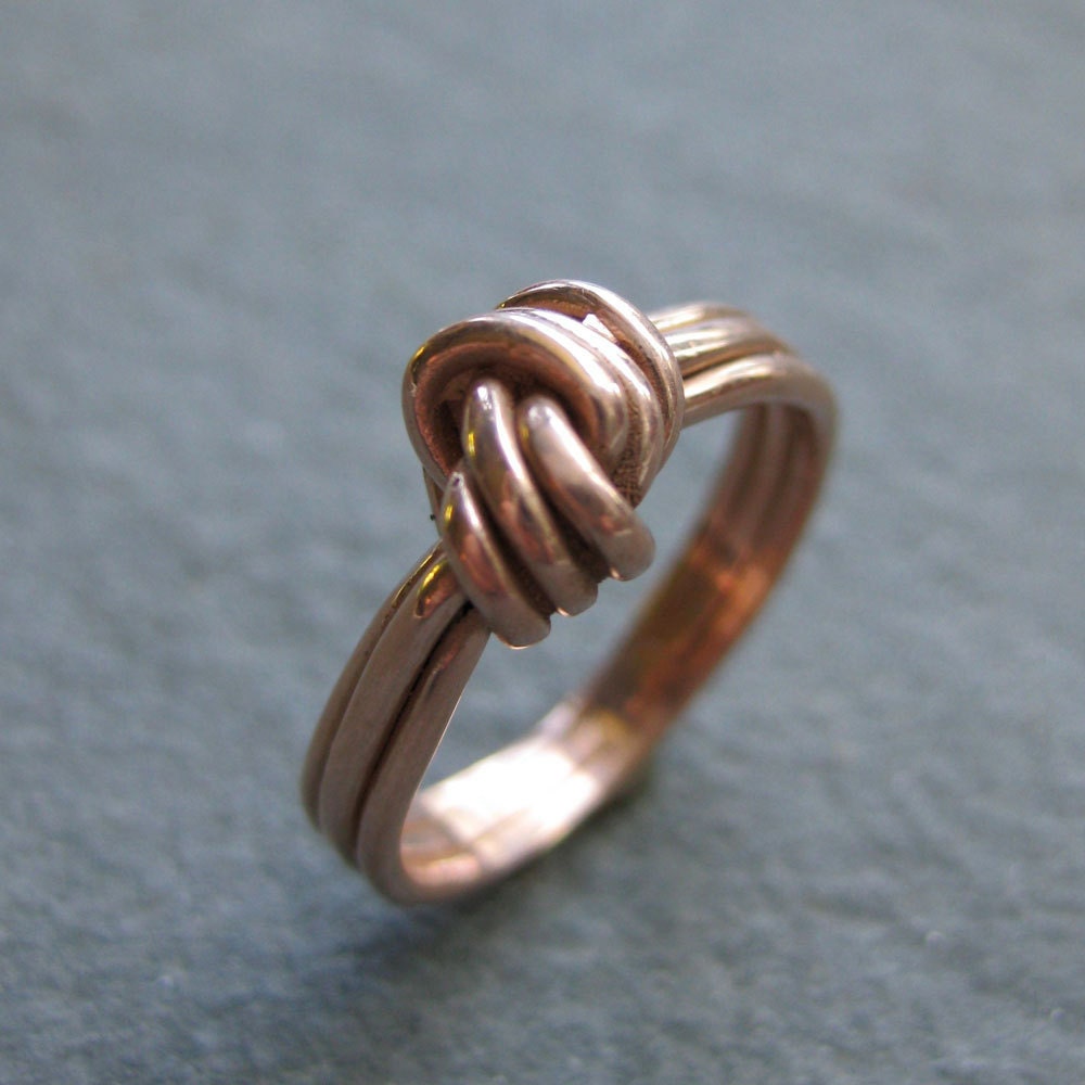 KNOTTED TRIO 14kt rose gold ring Made to Order size