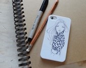 Fashion Illustration Cover for iPhone 4/4s- Lively Leopard-Illustration