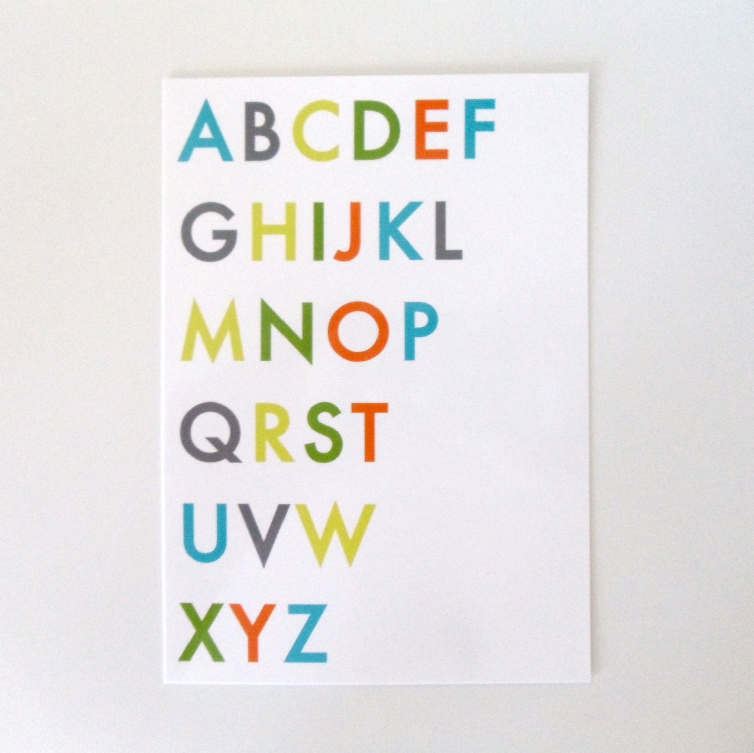 Alphabet Postcard