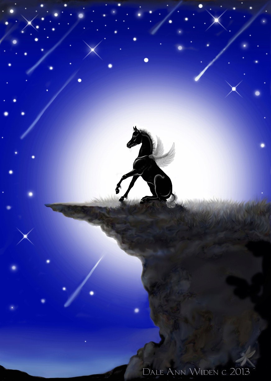 Pegasus Horse ACEO Fine Art Print