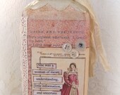 Vintage Romance Jane Austen Art Vintage Altered Bottle Vintage Pride and Prejudice Art Antique Apothecary Bottle
