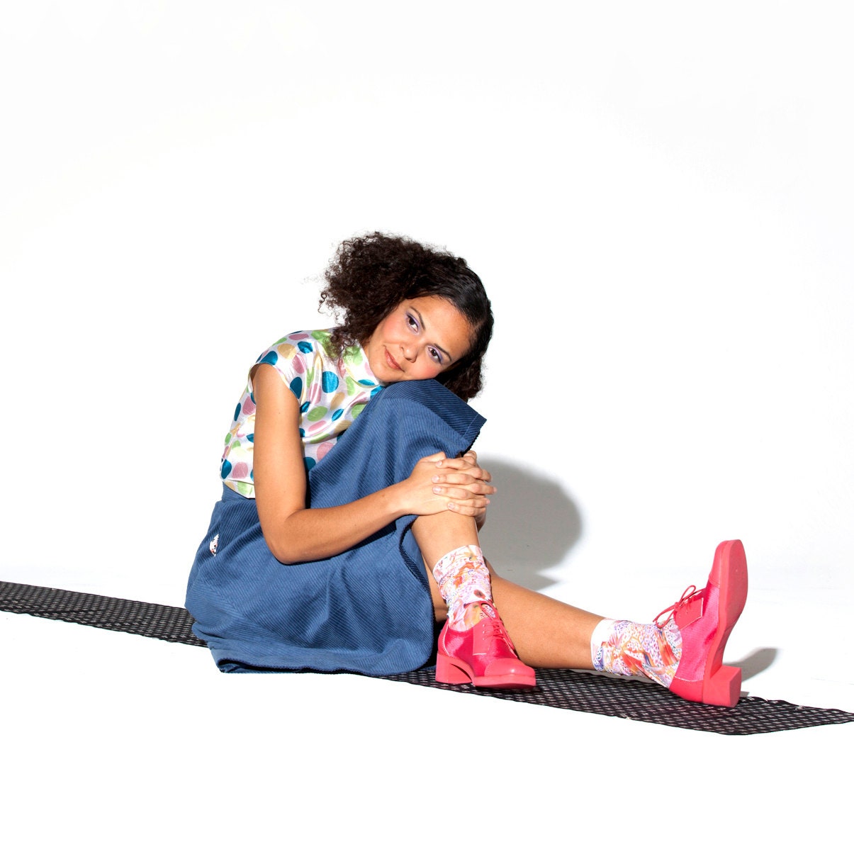 Swing Skirt - 'Texan Belle' skirt in blue corduroy