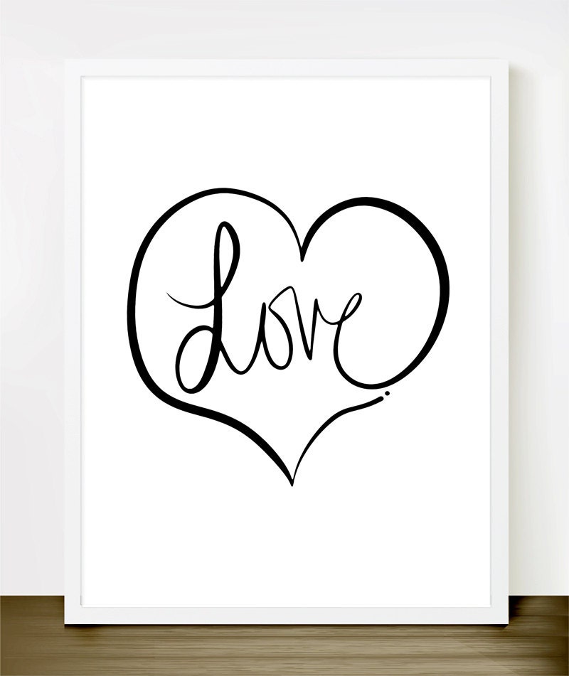 One Love -  8x10 inch on A4 Print (in Classic Black & White)