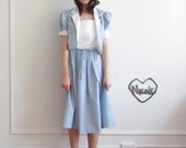 pin stripe tuxedo dress . 3 piece set . easter pastel .medium.large .sale