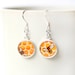 Honey Bee earrings, silver dangle earrings, honeycomb, bee jewelry by SarahLambertCook, drop earrings LIMITED EDITION