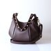 Studded Leather purse - Opelle Studded Baby ballet bag in Garnet pebbled leather NEW ss13