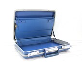 Cobalt Blue Royal Traveller Attache Briefcase-Mid Century