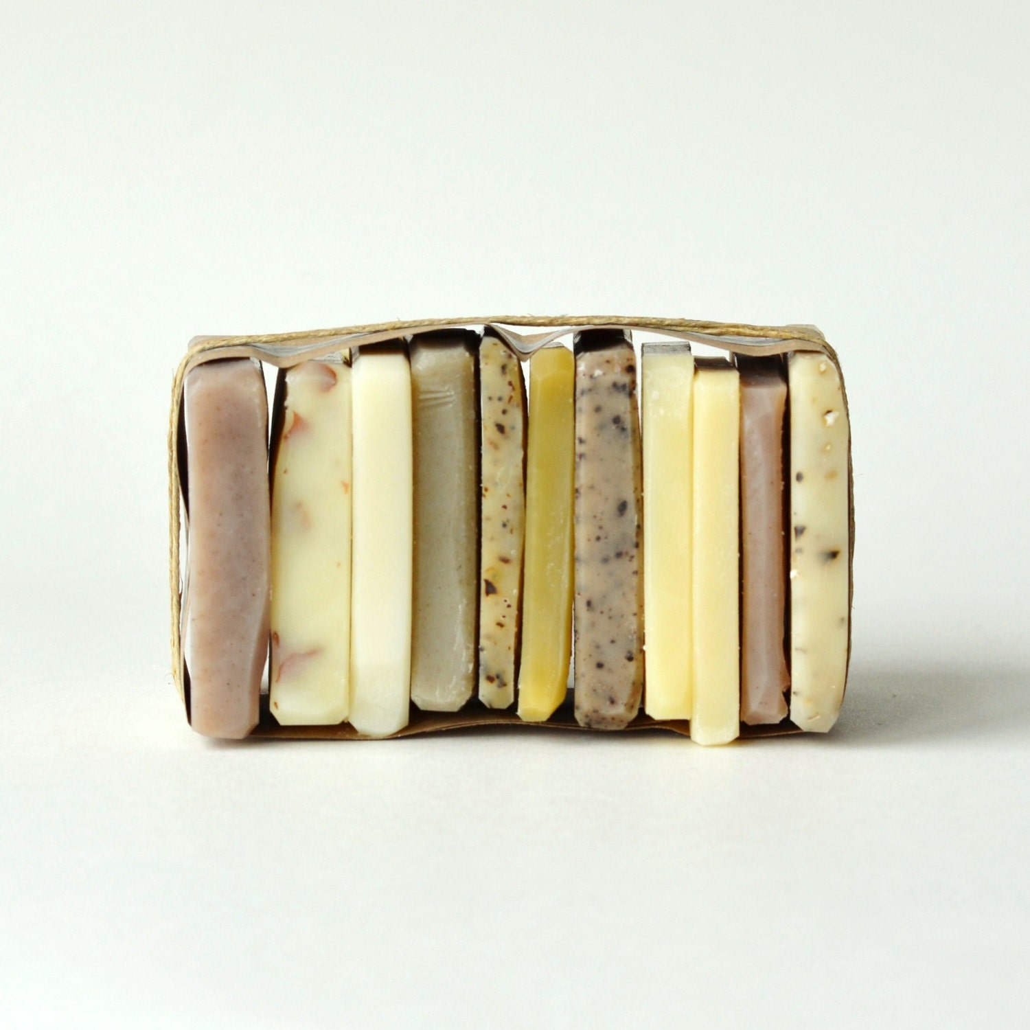 Handmade Soap Ends - 1.5 pounds of Vegan Cold Process Soap - Soap Sample Slices