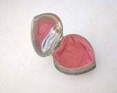 Vintage Jewelry Trinket Box Silver Metal