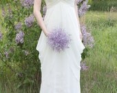 Wedding Flowers - Bridal Bouquet of Beautiful Lavender Purple & Silver Mirrored Beads - Fabulous Brooch Bouquet Alternative
