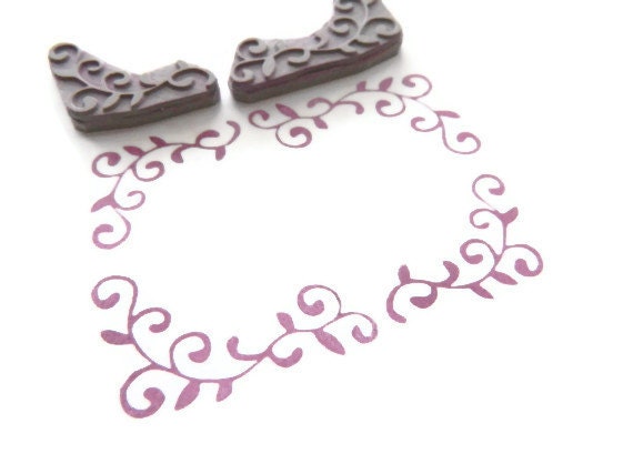 Whimsy Organic Frames Rubber Stamp Set - Cling Rubber Stamps