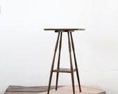 Antique Wood End Table // Spindle Leg Table