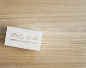 things to do rubber stamp - stationery to do list stamp - last chance sale 50% OFF