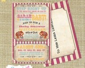 Vintage Circus Baby Shower Invitation - DIY PRINTABLE FILE by Sassaby Il_170x135